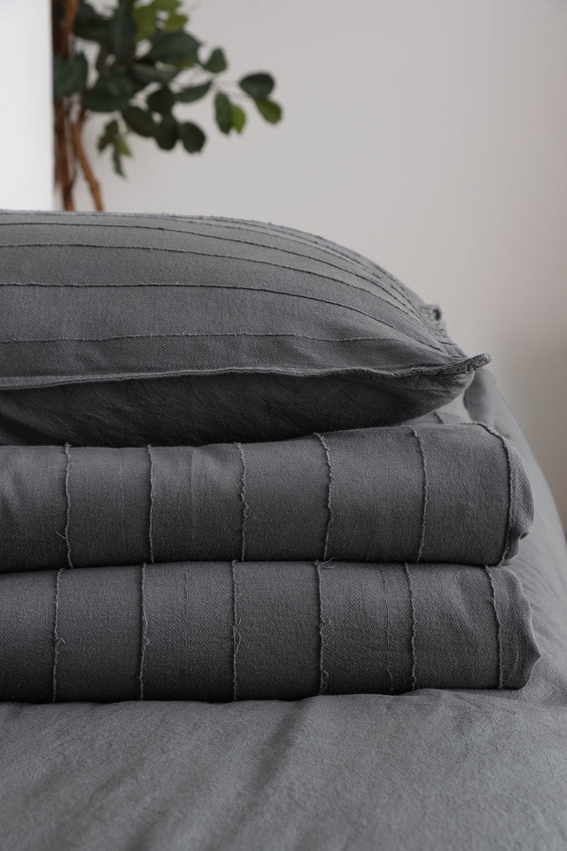 Ibas Uno Chacarol-100% Extra Pure Cotton, Washed, Jacquard Single Duvet Cover Set