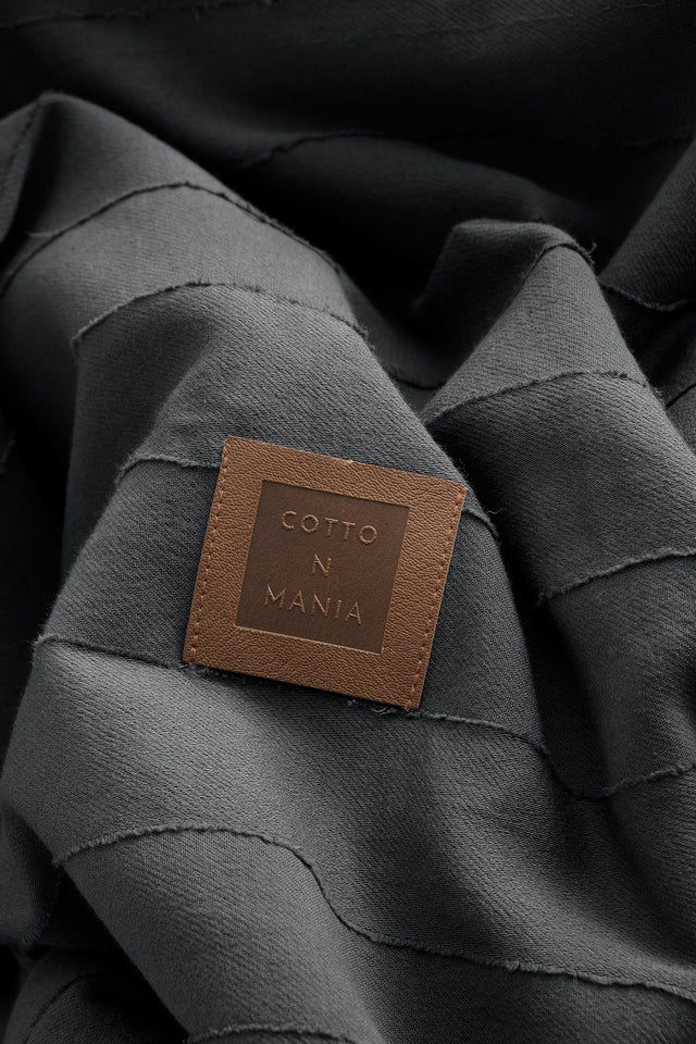 Ibas Uno Chacarol-100% Extra Pure Cotton, Washed, Jacquard Single Duvet Cover Set