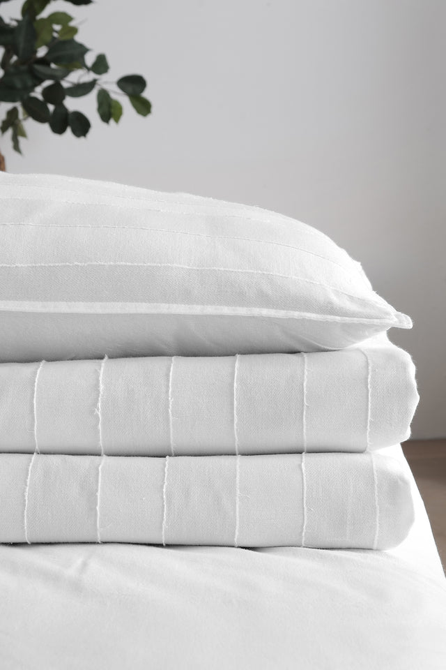 Ibas Uno Chacarol-100% Extra Pure Cotton, Washed, Jacquard Single Duvet Cover Set