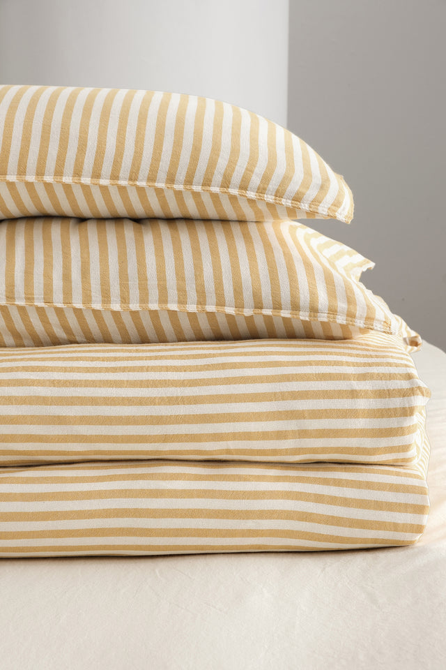 Moln -100% Extra Pure Cotton, Yarn Dyed, Washed, Double Duvet Cover Set