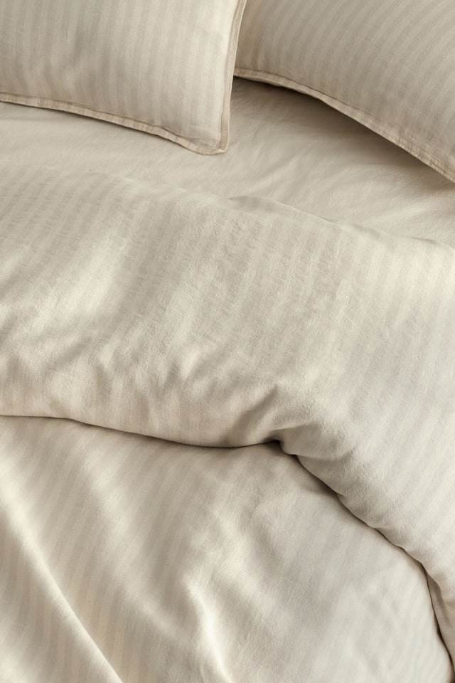 Moln -100% Extra Pure Cotton, Yarn Dyed, Washed, Double Duvet Cover Set