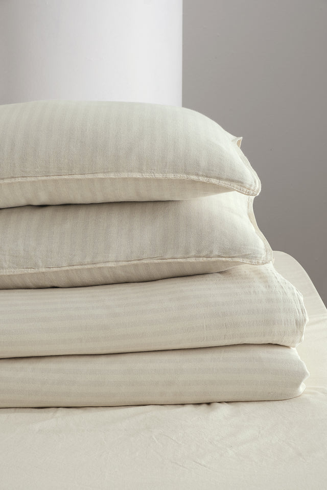 Moln -100% Extra Pure Cotton, Yarn Dyed, Washed, Double Duvet Cover Set