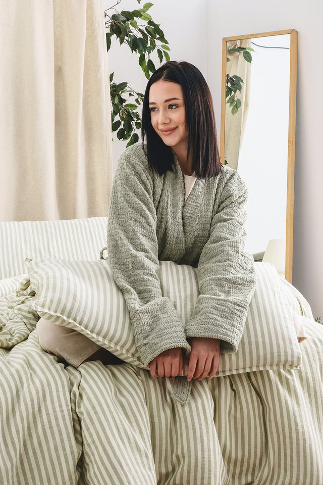 Moln -100% Extra Pure Cotton, Yarn Dyed, Washed, Double Duvet Cover Set