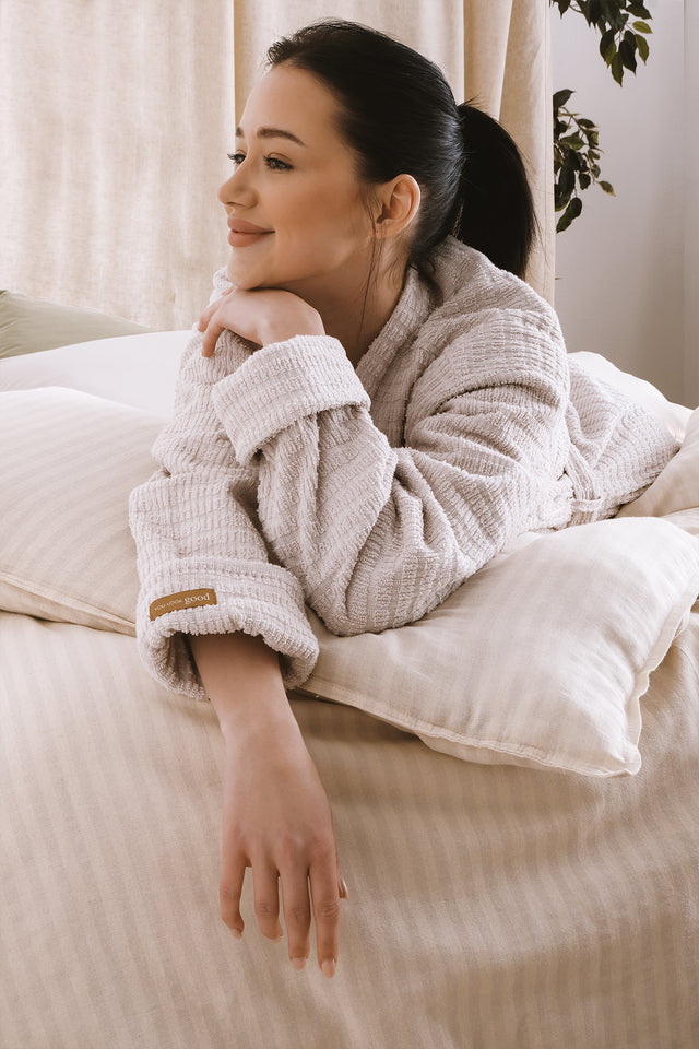Moln Uno -100% Extra Pure Cotton, Yarn Dyed, Washed, Single Duvet Cover Set