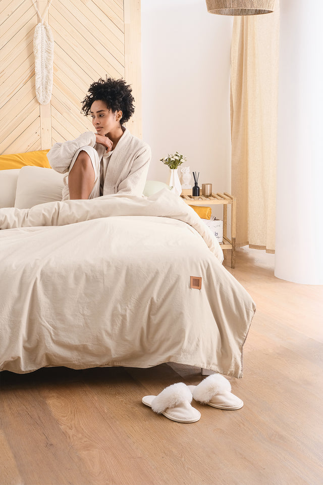 Mono -100% Extra Cotton, Washed, Double Duvet Cover Set