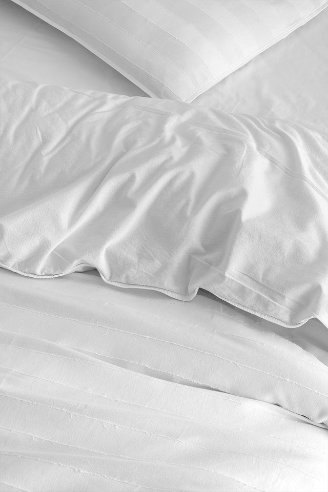 Ibas Uno Kreide – 100 % extra reine Baumwolle, gewaschen, Jacquard, Einzelbettbezug-Set