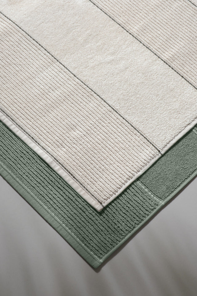 Carmine Bathmat Olive - 2 Adet 50x75 cm Ayak Havlusu