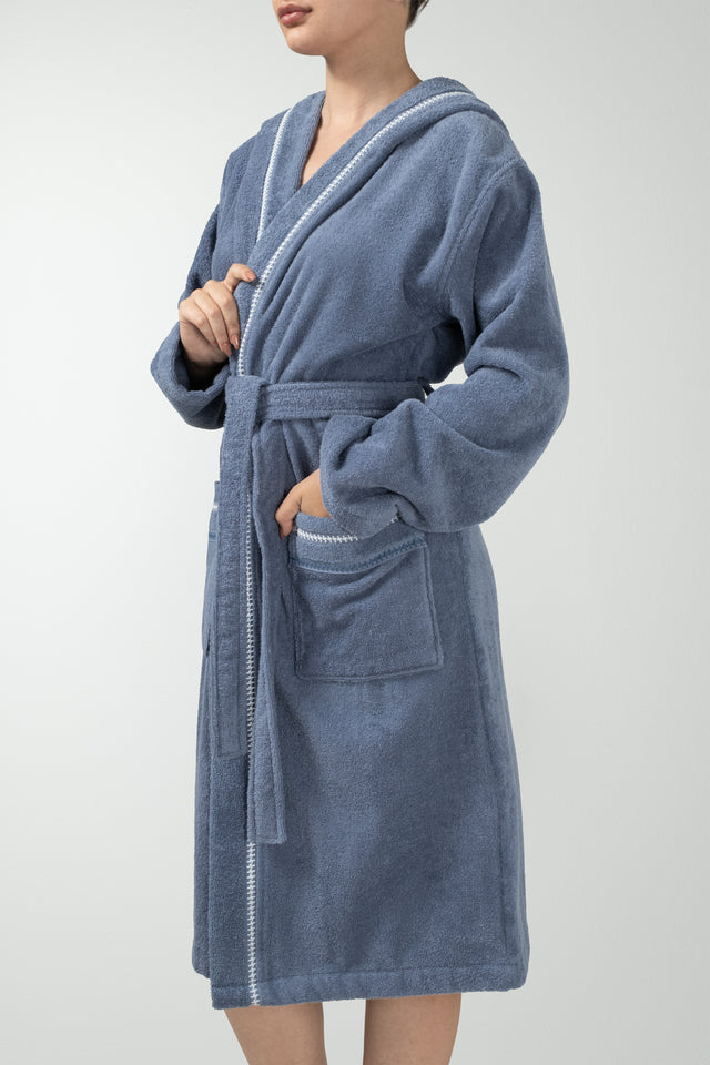 Profundo Robe Sky - Unisex Kapusonlu Bornoz