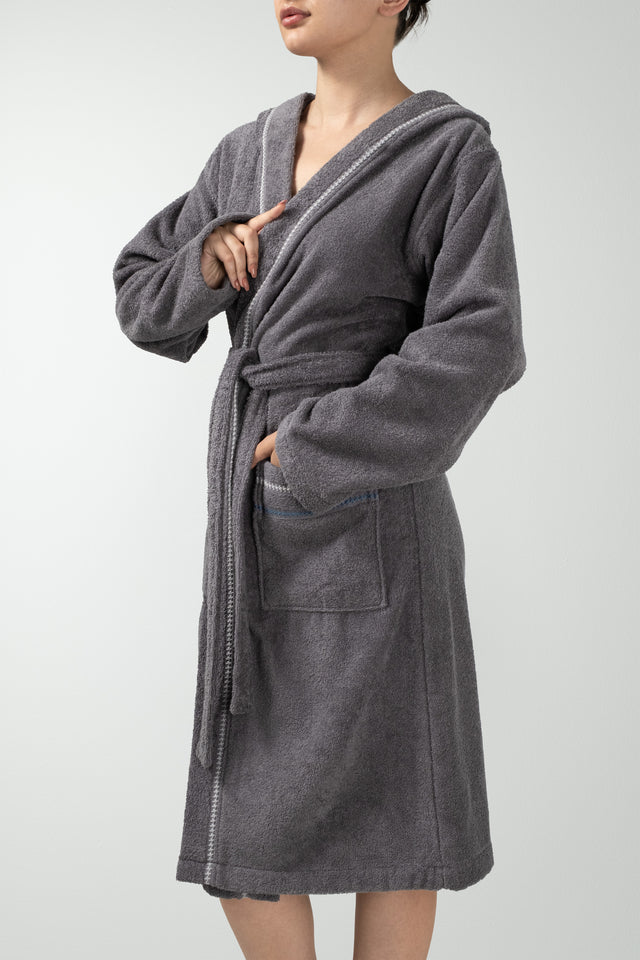 Profundo Robe Space - Unisex Kapuşonlu Bornoz