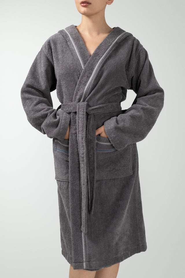 Profundo Robe Space - Unisex Kapuşonlu Bornoz