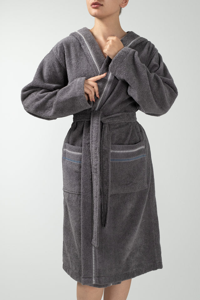Profundo Robe Space - Unisex Kapuşonlu Bornoz