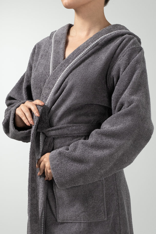 Profundo Robe Space - Unisex Kapuşonlu Bornoz