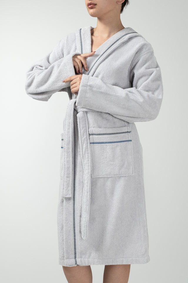 Profundo Robe Fog - Unisex Kapusonlu Bornoz