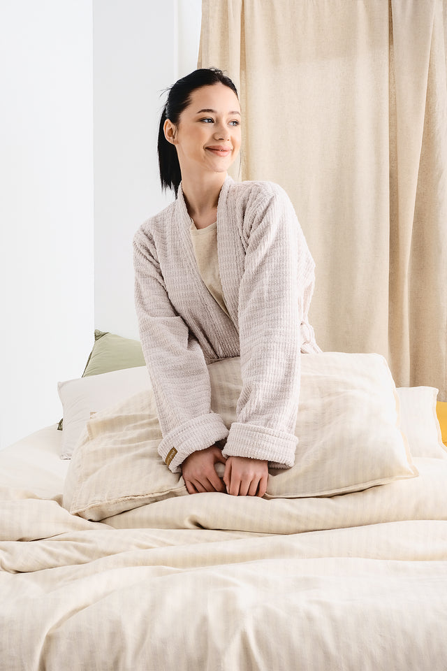 Moln -100% Extra Pure Cotton, Yarn Dyed, Washed, Double Duvet Cover Set