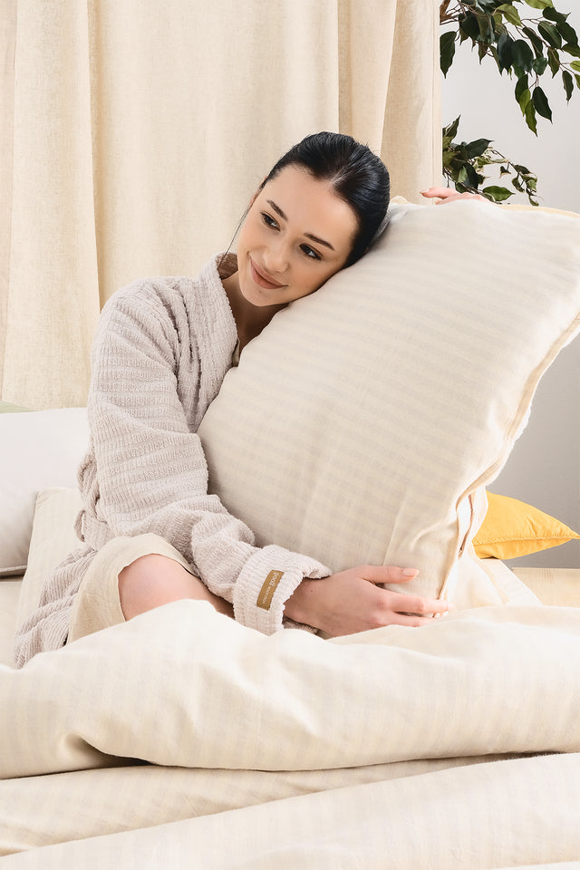 Moln -100% Extra Pure Cotton, Yarn Dyed, Washed, Double Duvet Cover Set