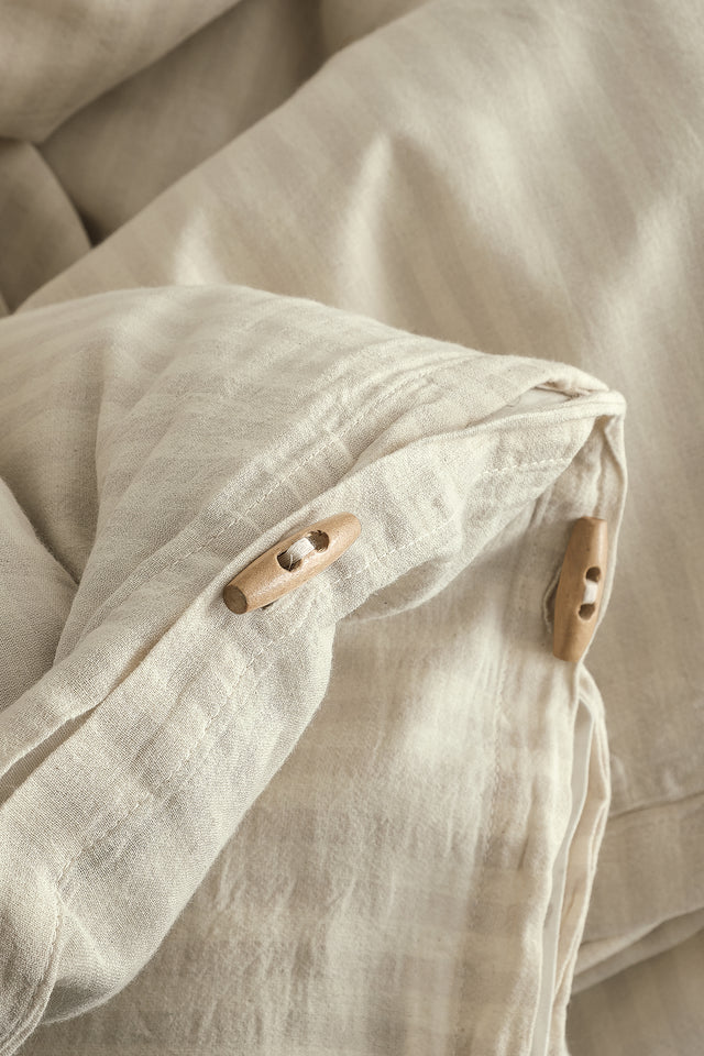 Moln -100% Extra Pure Cotton, Yarn Dyed, Washed, Double Duvet Cover Set