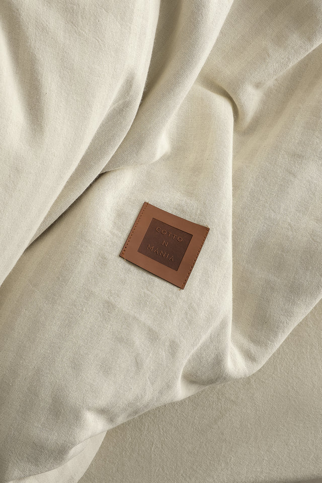 Moln -100% Extra Pure Cotton, Yarn Dyed, Washed, Double Duvet Cover Set