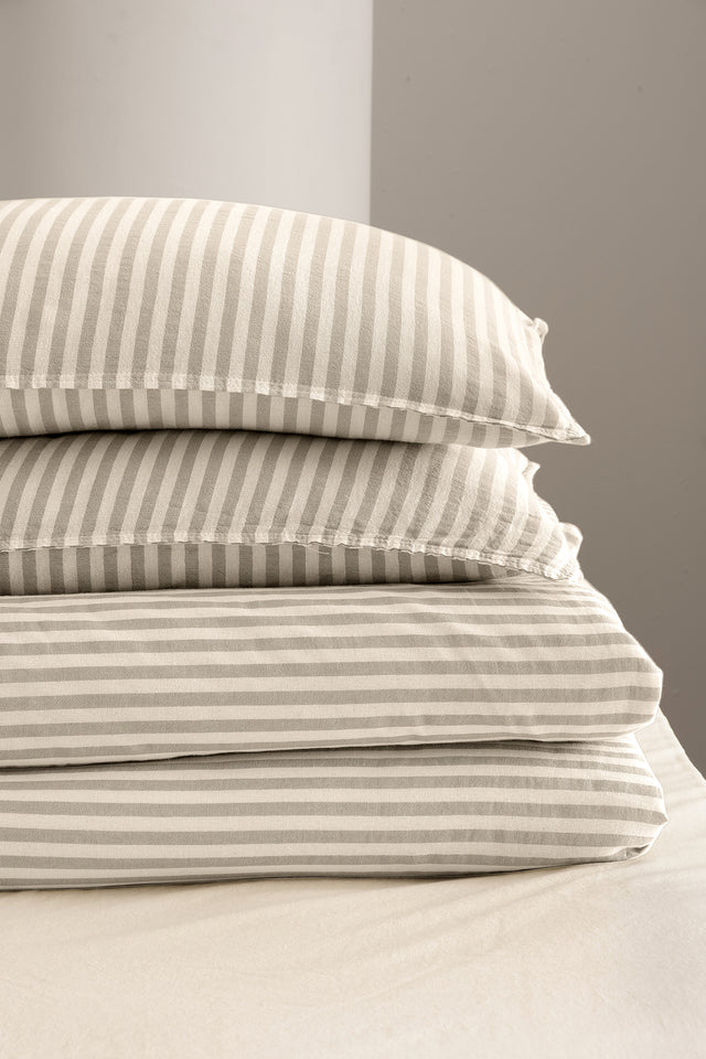 Moln -100% Extra Pure Cotton, Yarn Dyed, Washed, Double Duvet Cover Set