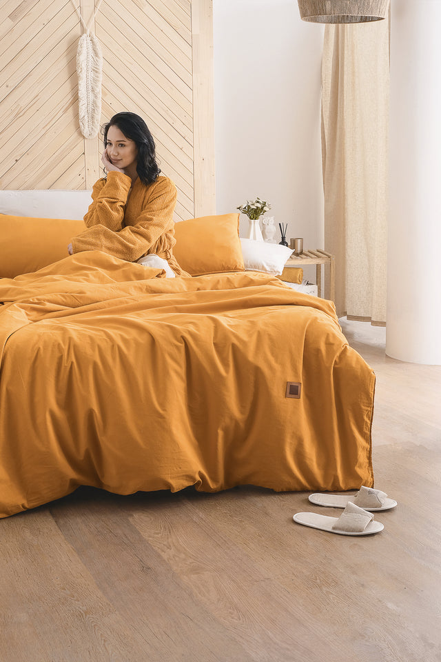 Mono -100% Extra Cotton, Washed, Double Duvet Cover Set