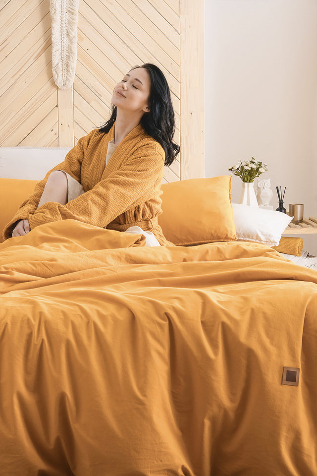 Mono -100% Extra Cotton, Washed, Double Duvet Cover Set