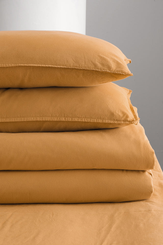 Mono -100% Extra Cotton, Washed, Double Duvet Cover Set