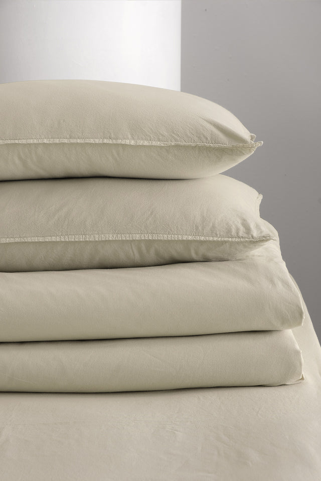 Mono -100% Extra Cotton, Washed, Double Duvet Cover Set