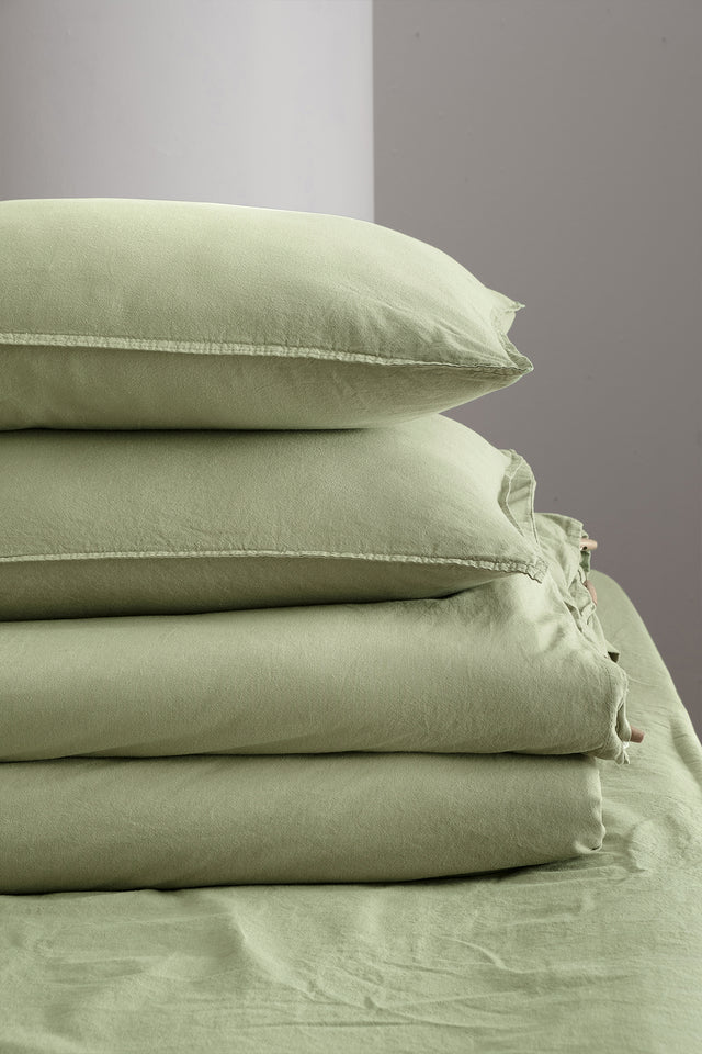 Mono -100% Extra Cotton, Washed, Double Duvet Cover Set