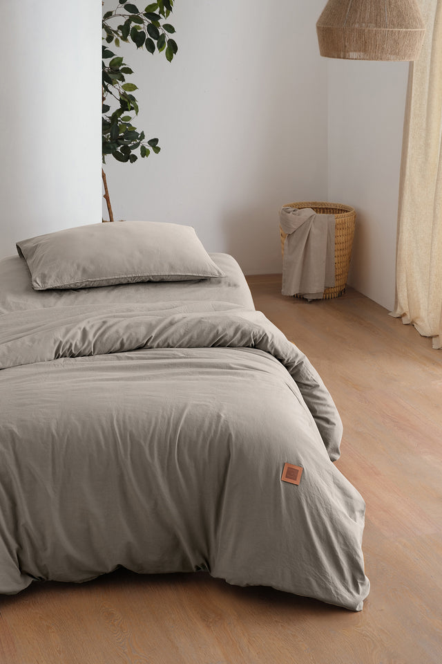 Mono Uno -100% Extra Cotton, Washed, Single Duvet Cover Set
