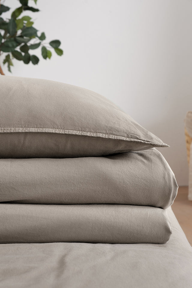 Mono Uno -100% Extra Cotton, Washed, Single Duvet Cover Set