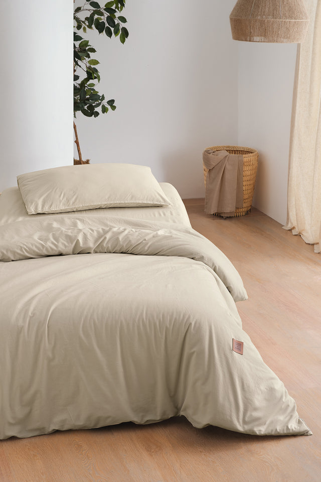 Mono Uno -100% Extra Cotton, Washed, Single Duvet Cover Set