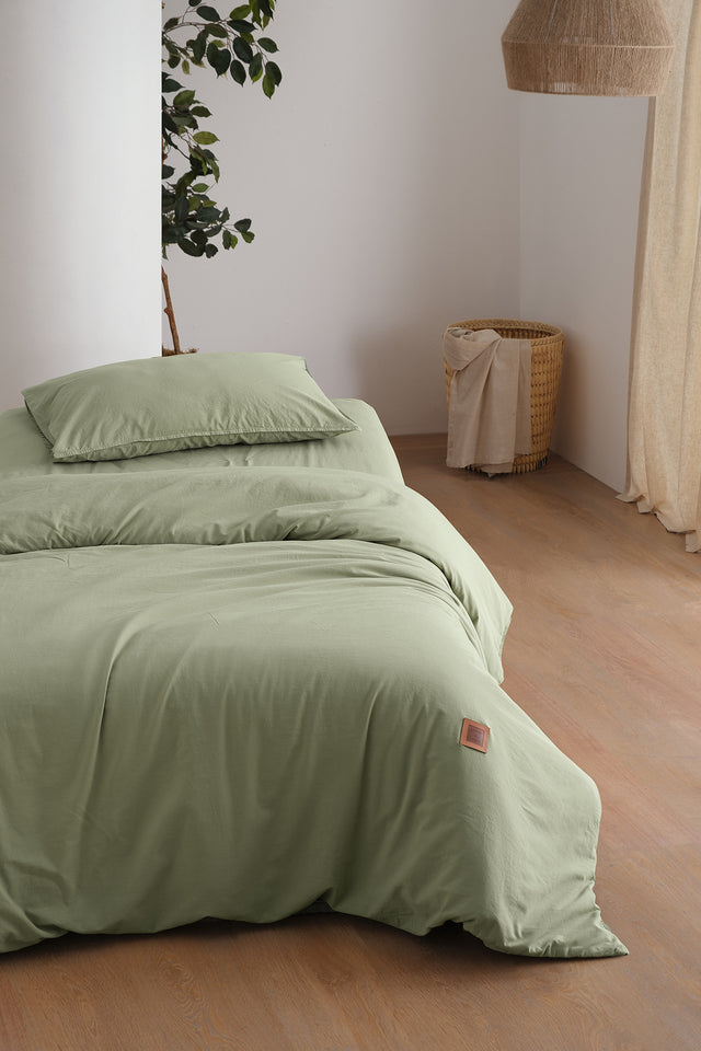 Mono Uno -100% Extra Cotton, Washed, Single Duvet Cover Set