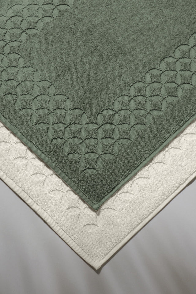 Biscay Bathmat Olive - 2 Adet 50x75 cm Ayak Havlusu