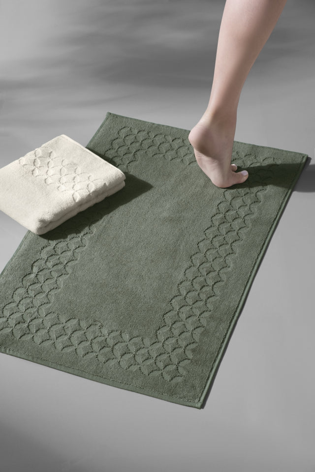 Biscay Bathmat Olive - 2 Adet 50x75 cm Ayak Havlusu