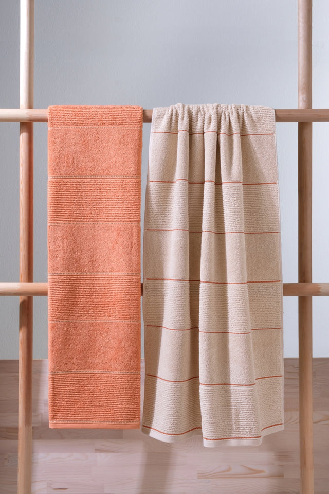 Carmine Bath Desert - 2 Adet 70x140 cm Havlu Seti